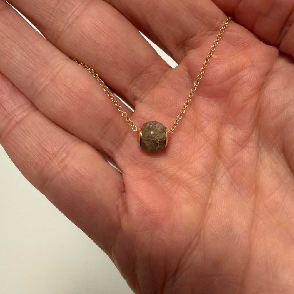 Shinola Gold Necklace with Petosky Pendant